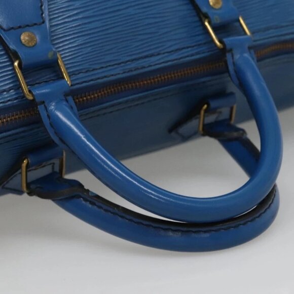 LOUIS VUITTON Epi Speedy 40 Hand Bag Toledo Blue - Picture 7 of 15